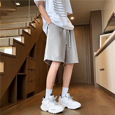 松紧腰短裤夏季条纹拼接美式宽松休闲运动五分裤YX27P29，男装牛仔裤，星座1013-1