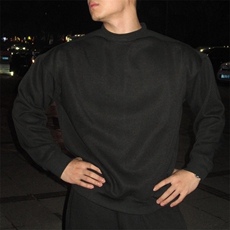 抖音得物高品质二开支持退换26春装美式男宽松曼巴纯色圆领卫衣，男装卫衣，电商A443