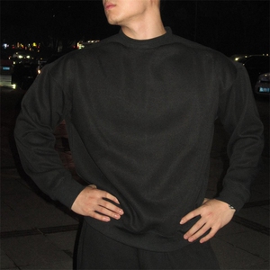 抖音得物高品质 二开支持退换 26春装美式男宽松曼巴纯色圆领卫衣图片