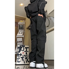 档口主推款软壳某音冲锋裤得物品质常规p45加绒p55，男装休闲裤，星座310A-4