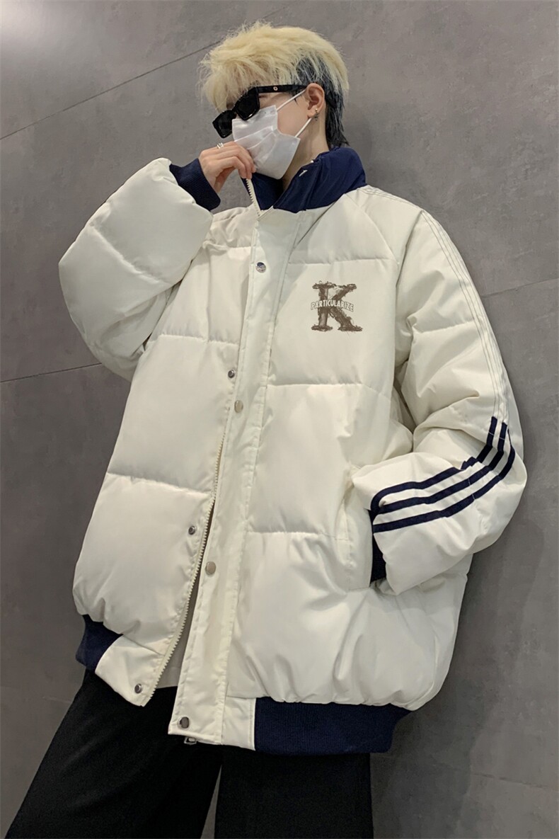 2025秋冬新款男士撞色立领棉衣加厚保暖棉服MY202特P80,男装棉衣,电商B220