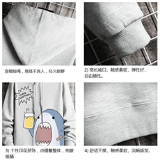 WY2137-P40纯棉连帽卫衣男大码运动帽衫宽松薄外套网格挂拍，男装卫衣，电商A040A