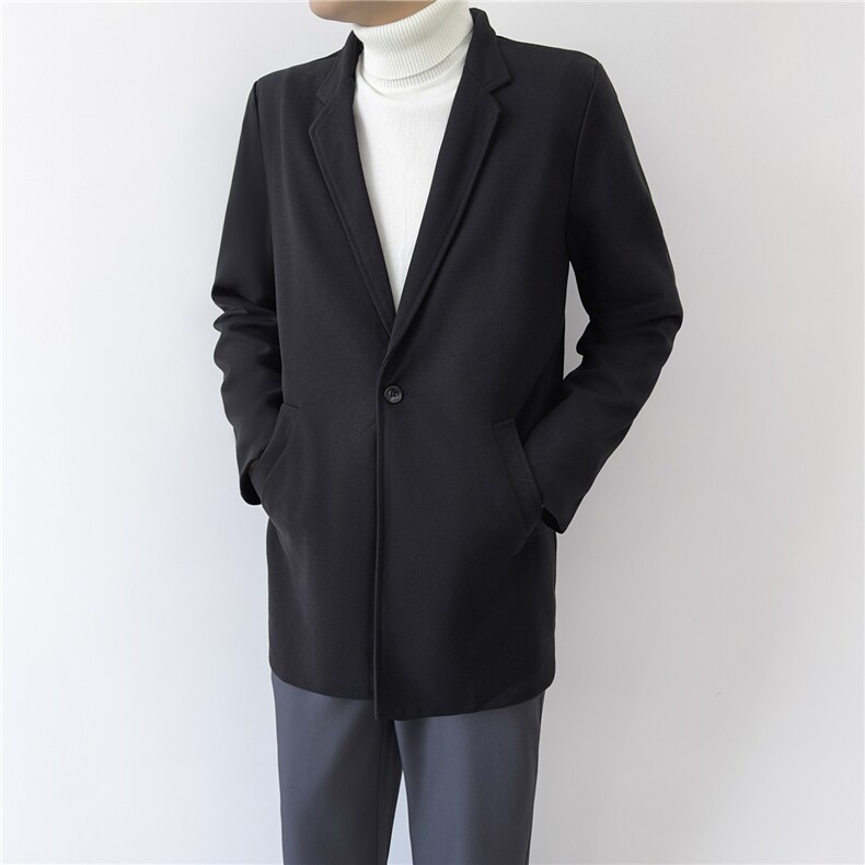 毛呢西服男士套装秋冬季韩版潮流商务正装修身百搭小西装外套男生，男装西服套装，星座506A