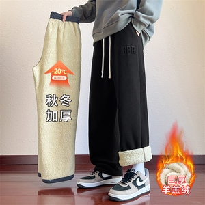 冬季男士羊羔绒复合保暖加厚休闲裤N557-P35大码图片