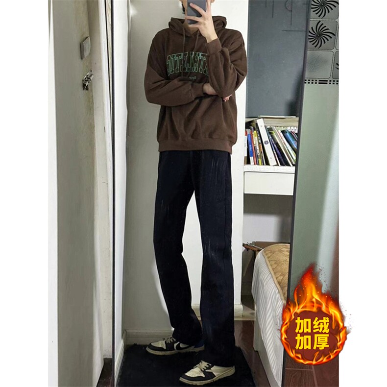 B221美式ins高街加绒加厚牛仔裤LK23040-P60控78加绒P70控98,男装牛仔裤,电商B221