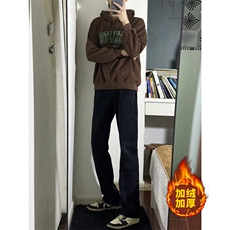 B221美式ins高街加绒加厚牛仔裤LK23040-P60控78加绒P70控98，男装牛仔裤，电商B221