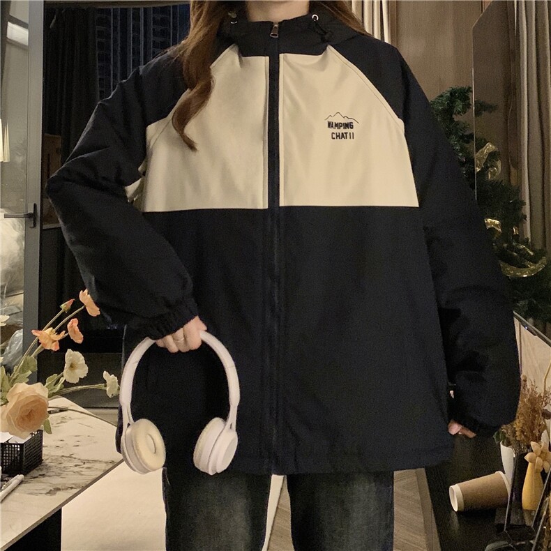 工装棉衣外套女森系撞色拼接艺术设计感冲锋衣棉服上衣C856-P110,男装夹克,星座911-2(原星座613-2）