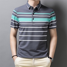 中年爸爸夏装短袖t恤polo衫上衣服夏季薄款中老年人商务休闲男装，男装T恤，电商B212（原钱塘6029）