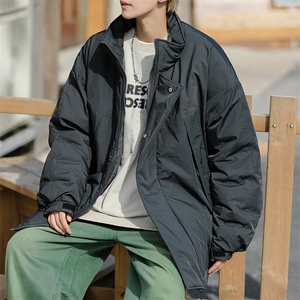 冬季日系复古立领加厚棉衣男潮牌面包服cityboy情侣装 W6070-P83图片