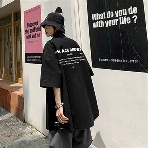 【】A003-HC2021-P40 夏装新款个性港风短袖衬衫 女模1图片