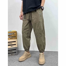 1506-1/KH281/P442026潮牌薄款速干休闲裤男夏季时尚拼接显瘦，男装休闲裤，星座1506-1