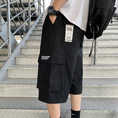 910A-D港风夏装新款工装短裤七分裤男情侣宽松休闲裤，男装休闲裤，星座910A