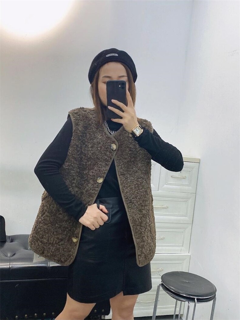 2021冬季皮毛马甲，女装马甲，曼希野