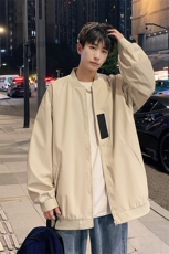 JK751P68港风二开宽松棒球服夹克百搭落肩简约上衣外套，男装夹克，星座1204-3