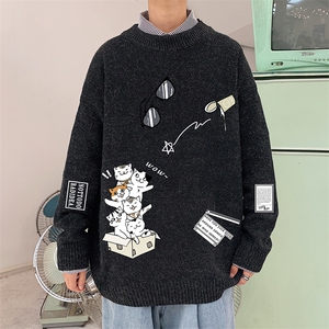 M19115-P45 加绒款-P65 加厚加绒毛衣男大码毛线衣男针织衫男线衫图片
