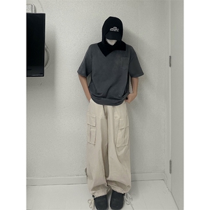 B221 美式ins街头hiphop休闲大口袋宽松工装裤 LK23121-P65 控88图片