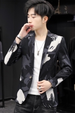 秋季新款男士休闲西服外套韩版修身迷彩单西青年小西装单X16-P70，男装西服，星座1206（原A206）