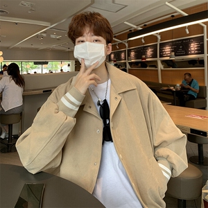 美式复古翻领棒球服男韩版宽松夹克外套男B289-JK702-P105图片