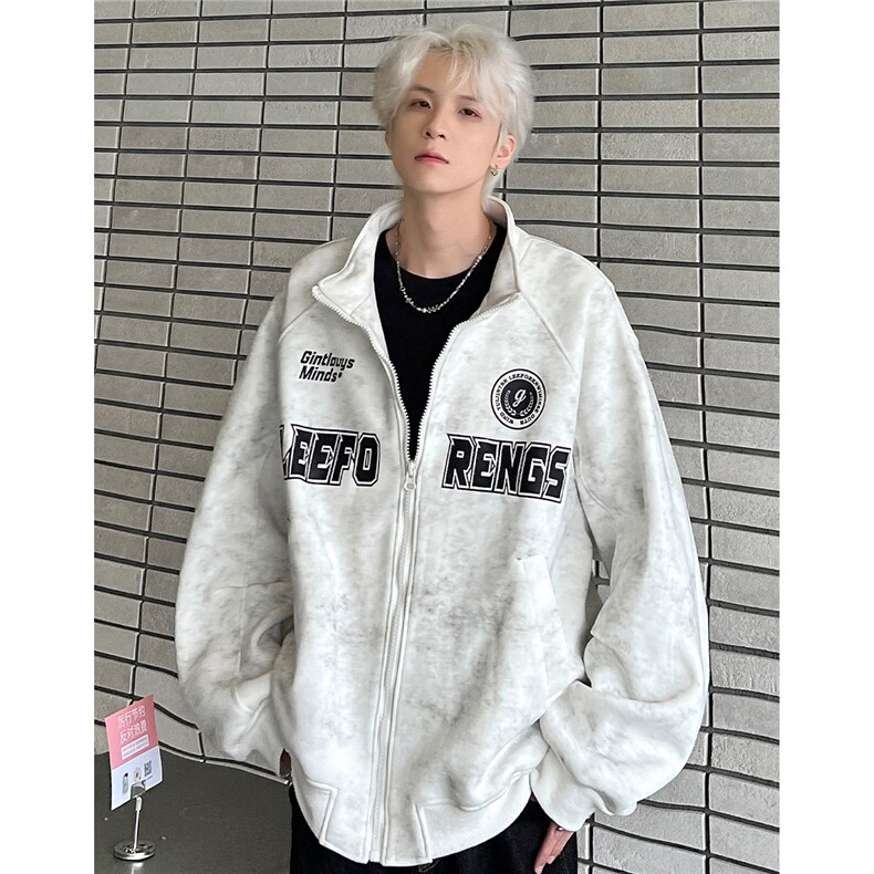 秋季新款运动休闲外套男拉链宽松卫衣立领开衫男JK608-P65,女装短外套,电商C307