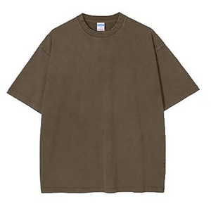 2023纯色做旧夏季TEE打底衫水洗棉短袖重磅bf美式T恤JC071P25图片