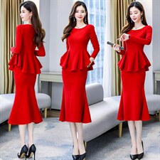 2021年新款潮流时尚套装舒适长袖春季个性气质百搭休闲套裙套装，女装职业装，韩美纤衣