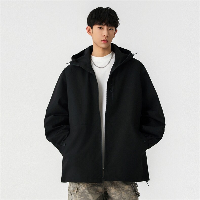 美式工装外套男款连帽休闲运动百搭夹克冲锋衣A406 JK6007 特P70图片
