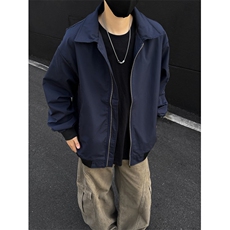 港风秋款男工装拉链口袋夹克衫宽松休闲外套JK441P60，男装夹克，星座1013-1