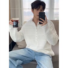 原宿流行潮流原版镂空针织衫日系百搭时尚ins气质文艺MA340，男装针织衫/毛衣，星座1116A（原606A-3）