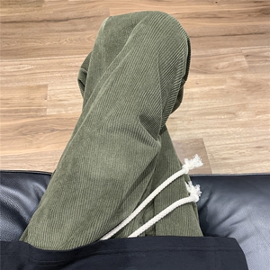 秋冬休闲裤男直筒裤灯芯绒阔腿裤D329-QM529-P45-控58图片