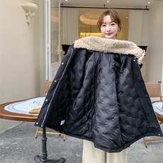 档口大货可拆卸毛领羽绒内里派克服2C090-1388-P215-K318，女装派克服，2C090