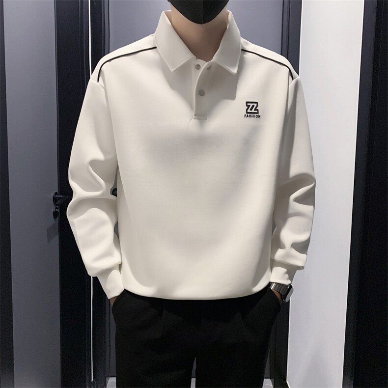 B340WY1568P6898无头店主风社会小伙POLO领刺绣卫衣男,男装Polo衫,电商B340
