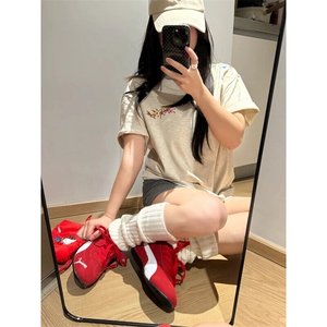 美式复古hiphop短袖t恤女夏季宽松ins潮牌刺绣上衣LHT1822-P36图片