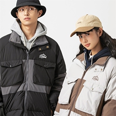 2026冬季新款男日系潮牌立领白鸭绒羽绒服加厚拼色外套YR18-F253，男装羽绒服，电商A101（原外27）