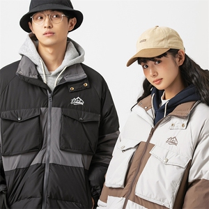 2026冬季新款男日系潮牌立领白鸭绒羽绒服加厚拼色外套YR18-F253图片