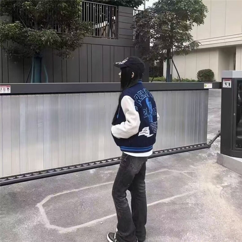 美式高街潮流新款刺绣棒球服夹棉外套男女宽松休闲百搭棉衣,男装棉衣,星座1210-1