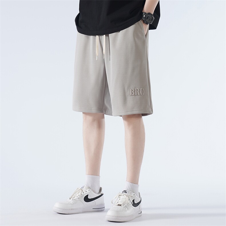 夏季字母钢印百搭休闲短裤潮牌宽松五分裤男XZ1304-2 P35图片