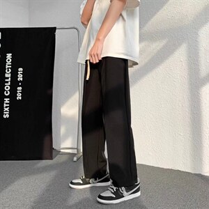 春夏运动休闲裤男直筒垂感ins潮牌港风X7080P30图片