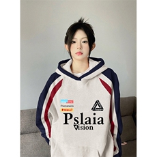 藏青色拼白灰