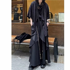 纯色小众复古百搭西裤男女宽松流行不规则拼接气质裙裤k15，男装休闲裤，星座1116A（原606A-3）