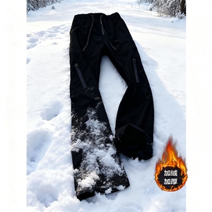加绒冲锋裤男款冬防寒工装裤子防风防水户外登山滑雪裤MK3123 P43图片