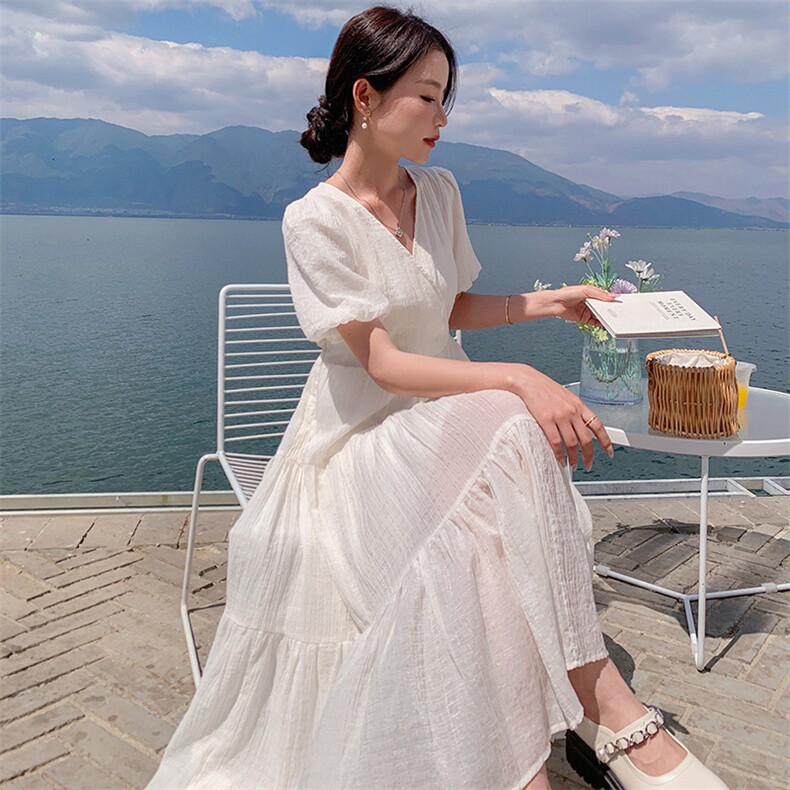 新款现货，白色连衣裙B081-3088-P125-K178,女装连衣裙,浙宝276（原081）