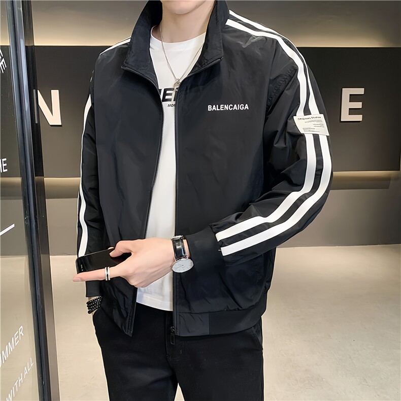 店主风新款夹克外套男春秋休闲百搭时尚立领男士上衣S2208-P90,男装夹克,星座310B-3