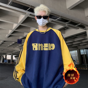 抖音得物供货 提供视频 秋冬重磅美式宽松织带圆领卫衣0713图片