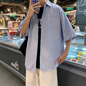 长袖衬衫春款男港风潮流C0022P29图片
