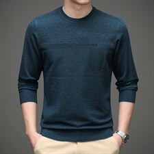 BN9833钱塘2020-2中年男士薄款春秋季圆领商务休闲毛衣男P62，男装针织衫/毛衣，钱塘207-2