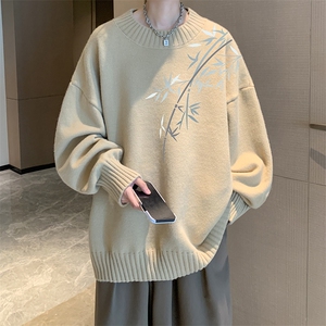 半高领毛衣男大码胖子针织衫毛线衣 M18393-P45 加绒款-P65图片