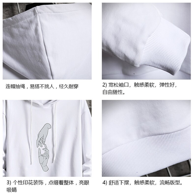 WY2147-P40纯棉连帽卫衣男大码运动帽衫宽松薄外套网格挂拍,男装卫衣,电商A040A