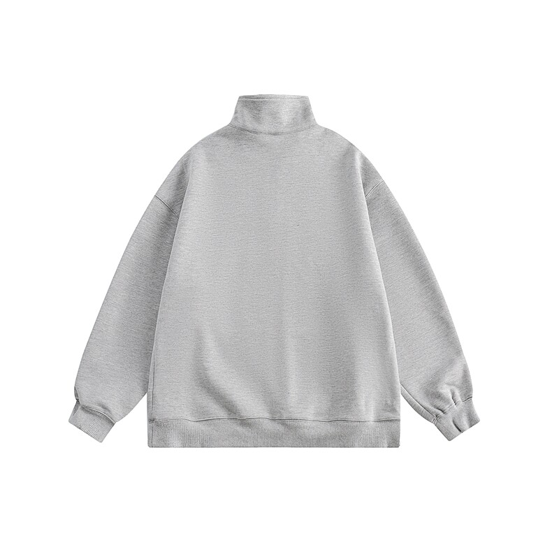2025秋美式街头立领拉链卫衣380g--5033,男装卫衣,电商S012（CATTEE）