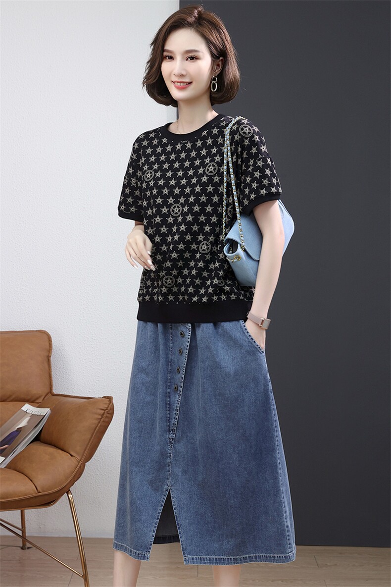 2023夏季新款时尚气质宽松显瘦休闲舒适T恤女,女装T恤,丽影随形