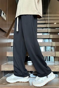 春款港风菠萝棉休闲裤宽松运动裤拖地裤束脚裤男KP769 P40图片